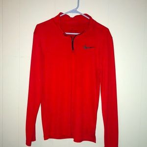 Nike lone sleeve quarter zip Dri-Fit top